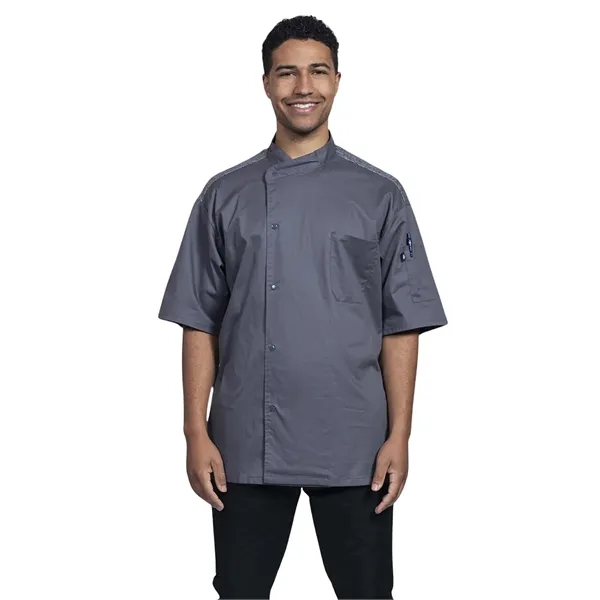 Uncommon Chef - Lycra - Men's 2-Pocket Modena Chef Coat... from ASI 86018 Scrub Authority / Uniform Stores