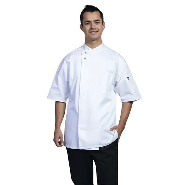 Uncommon Chef - Lycra - Men's 2-Pocket Bari Chef Coat... from ASI 86018 Scrub Authority / Uniform Stores