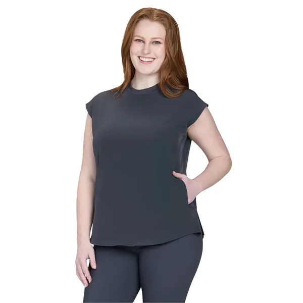 Basics - Women's Two-Pocket Round Neck Scrub Top... from ASI 86018 Scrub Authority / Uniform Stores