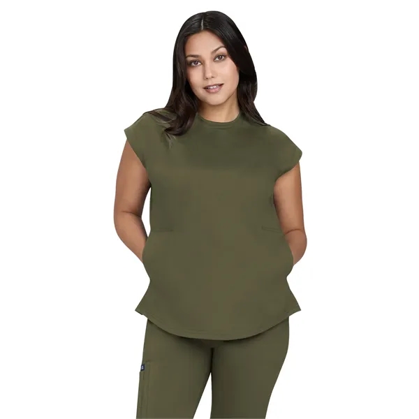Basics - Women's Two-Pocket Round Neck Scrub Top... from ASI 86018 Scrub Authority / Uniform Stores