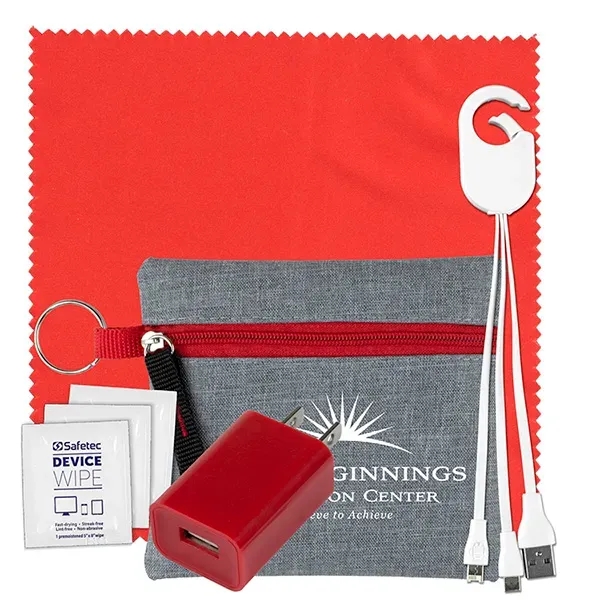 Mobile Tech Kit with 6" microfiber cloth, charging cable with MicroUSB... from ASI 62660 Innovation Line