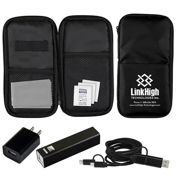 Cellphone kit with 6" microfiber cloth, 2200mAh powerbank with USB charging... from ASI 62660 Innovation Line