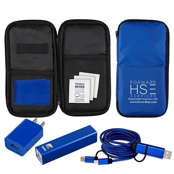 Cellphone kit with 6" microfiber cloth, 2200mAh powerbank with USB charging... from ASI 62660 Innovation Line