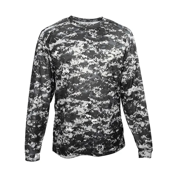 Youth long sleeve T-shirt made with 100% sublimated digital camo polyester.... from ASI 84358 S&S Activewear