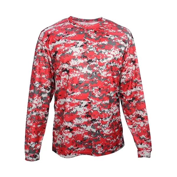 Youth long sleeve T-shirt made with 100% sublimated digital camo polyester.... from ASI 84358 S&S Activewear