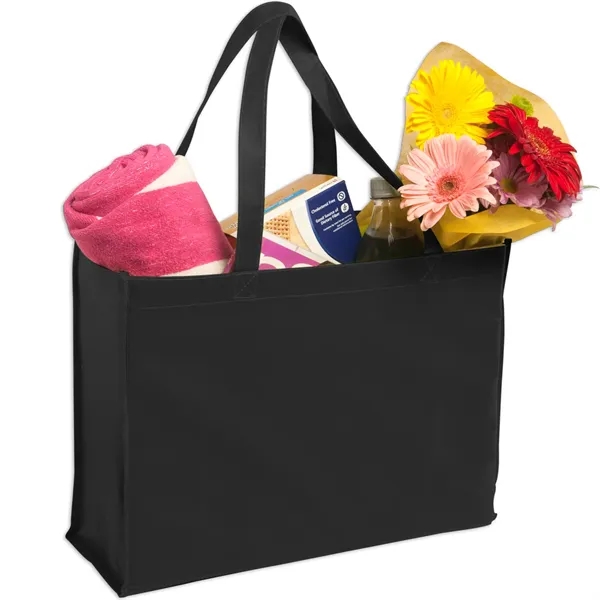 Non woven sublimated shopping tote bag plus full color sublimation imprint... from ASI 37218 Athena Promo (tm)