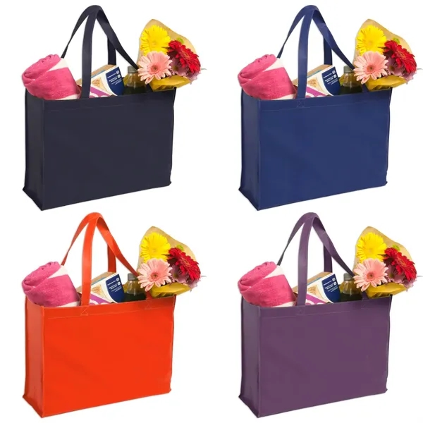 Non woven sublimated shopping tote bag plus full color sublimation imprint... from ASI 37218 Athena Promo (tm)