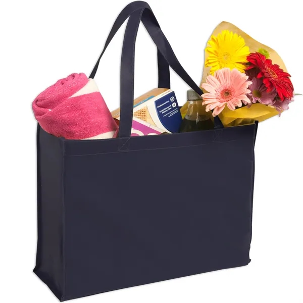 Non woven sublimated shopping tote bag plus full color sublimation imprint... from ASI 37218 Athena Promo (tm)