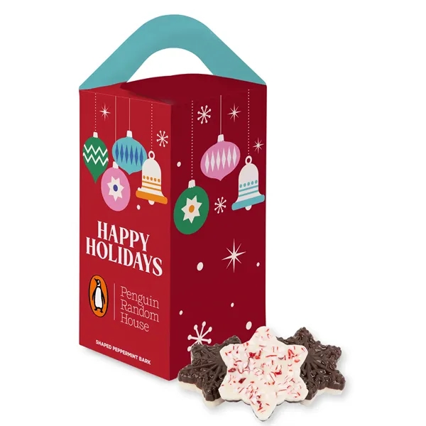 Tote Box with Peppermint Bark Shapes... from ASI 44900 NC Custom (CI/Lanco) / Chocolate Inn
