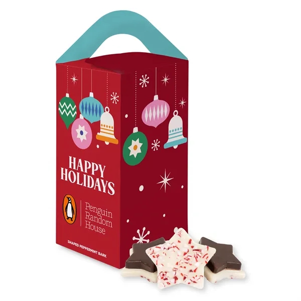 Tote Box with Peppermint Bark Shapes... from ASI 44900 NC Custom (CI/Lanco) / Chocolate Inn