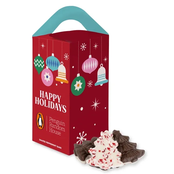 Tote Box with Peppermint Bark Shapes... from ASI 44900 NC Custom (CI/Lanco) / Chocolate Inn