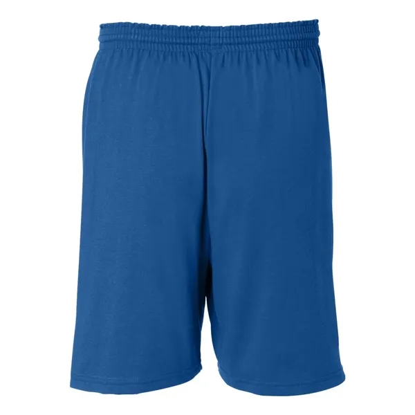 100% cotton jersey gym short with 6-inch inseam and multi-needle elastic... from ASI 84358 S&S Activewear