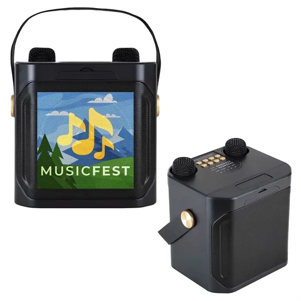 Portable karaoke machine with pro sound, dual mics & wireless setup.... from ASI 61966 HPG / OrigAudio