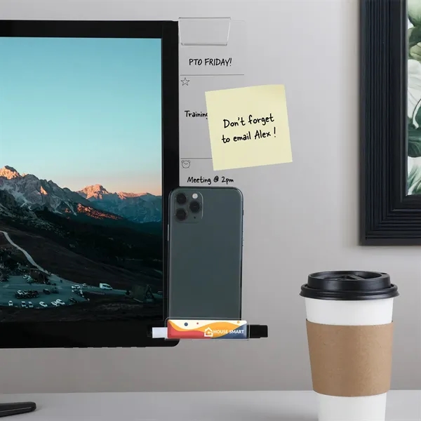Transparent acrylic board that attaches to your monitor for notes &... from ASI 61966 HPG / HandStands