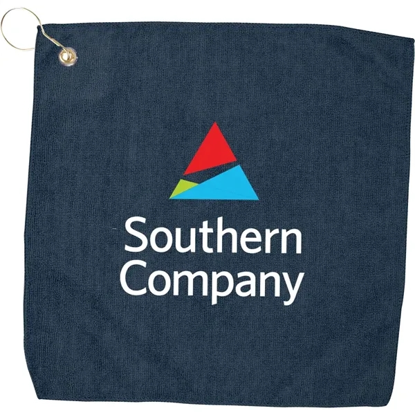 15" x 15" golf towel with a hook and grommet.... from ASI 57653 Gold Bond