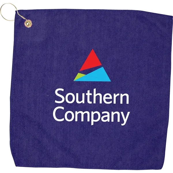 15" x 15" golf towel with a hook and grommet.... from ASI 57653 Gold Bond