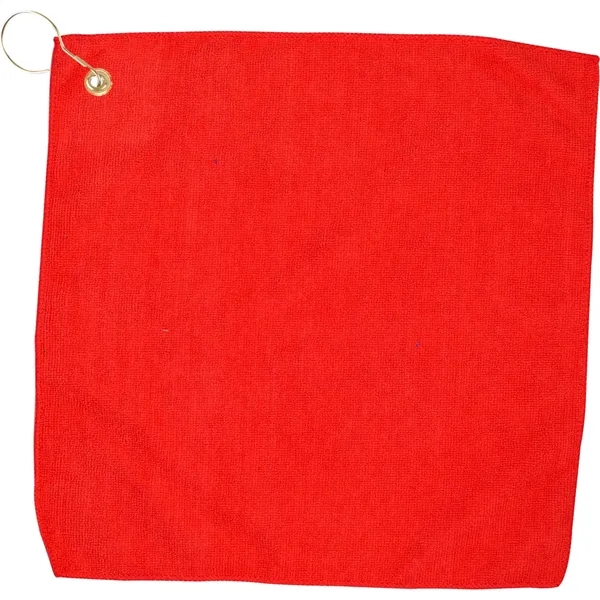 15" x 15" golf towel with a hook and grommet.... from ASI 57653 Gold Bond