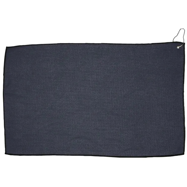 16" x 26" rPET golf towel with waffle texture and silver... from ASI 57653 Gold Bond