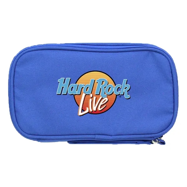 Cable organizer with dual compartments, loops, and a wrist strap.... from ASI 57653 Gold Bond