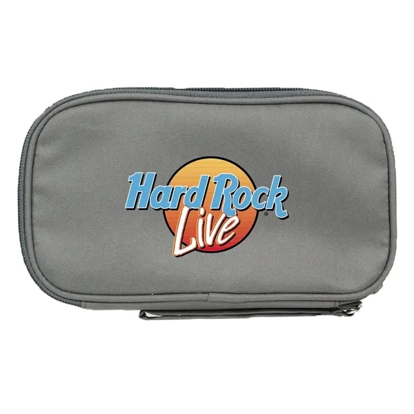 Cable organizer with dual compartments, loops, and a wrist strap.... from ASI 57653 Gold Bond