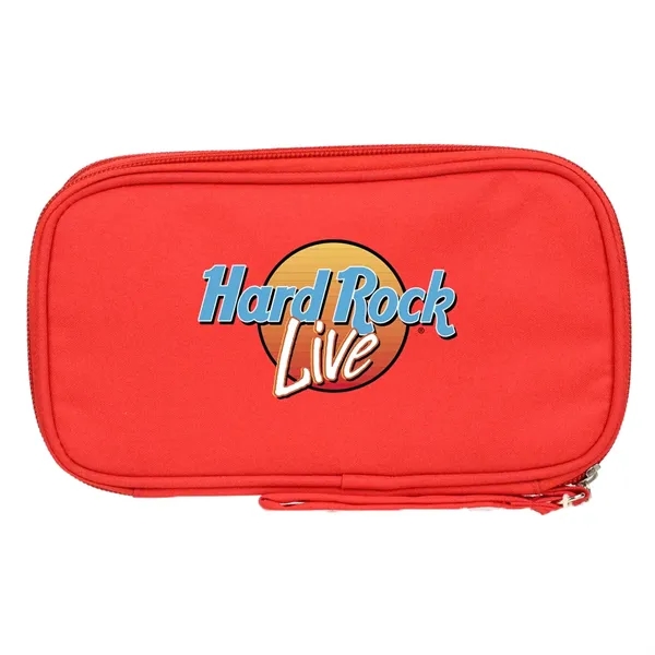 Cable organizer with dual compartments, loops, and a wrist strap.... from ASI 57653 Gold Bond