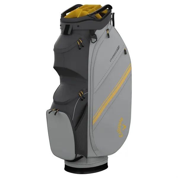 35" x 10" golf bag with a 14-way top, 10 pockets,... from ASI 57653 Gold Bond