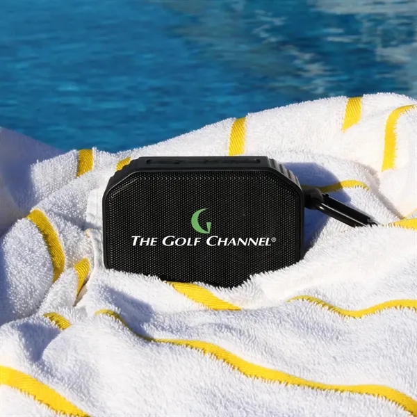 Bluetooth speaker with water resistance, 1,800mAh battery, magnet, and carabiner.... from ASI 57653 Gold Bond