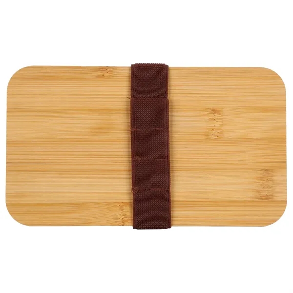 wheat straw bamboo top 2 compartment bento lunch box set with... from ASI 57655 STOPNGO Line