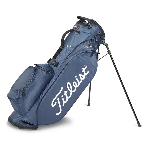 Golf bag stand with waterproof performance, apparel pocket, double strap, and... from ASI 57653 Gold Bond