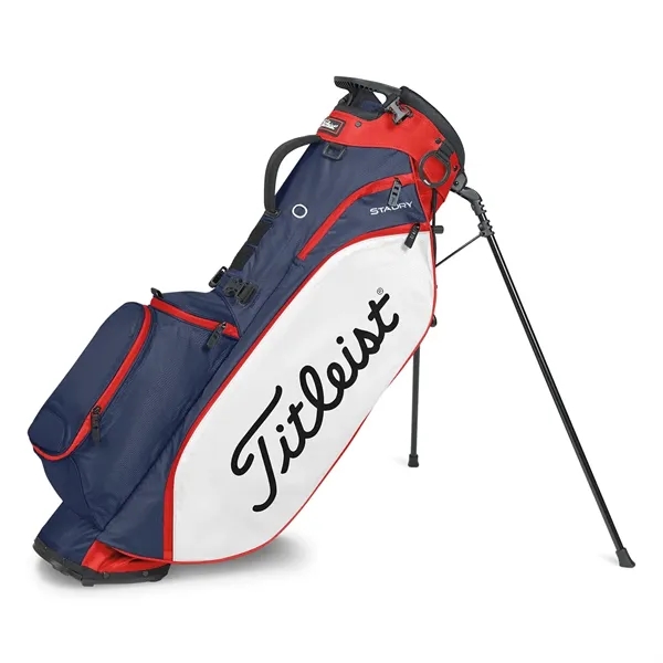 Golf bag stand with waterproof performance, apparel pocket, double strap, and... from ASI 57653 Gold Bond