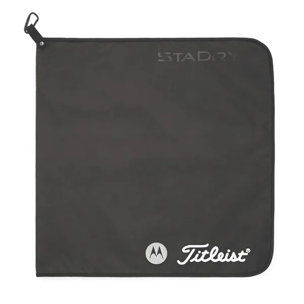 Golf towel with waterproof protection, microfiber interior, and a clip.... from ASI 57653 Gold Bond