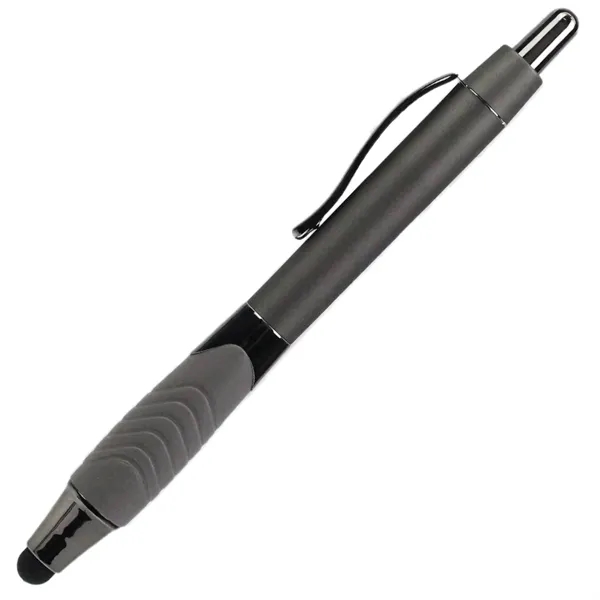 Stylus pen with a rubber grip and metal accents.... from ASI 57653 Gold Bond