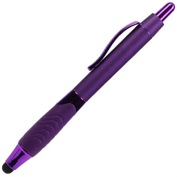 Stylus pen with a rubber grip and metal accents.... from ASI 57653 Gold Bond