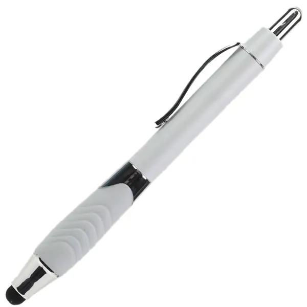 Stylus pen with a rubber grip and metal accents.... from ASI 57653 Gold Bond