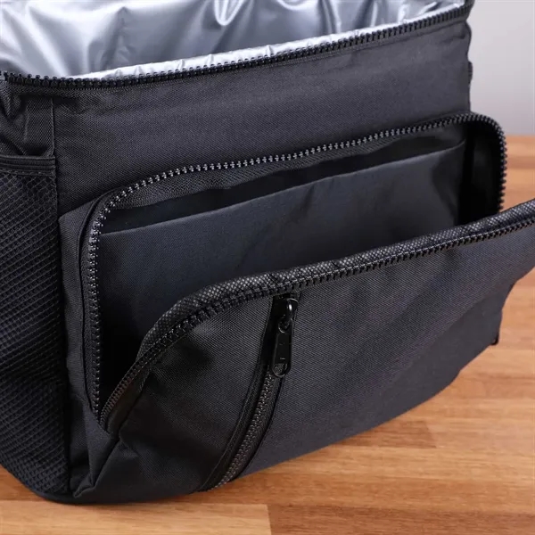 An rPET cooler with a leak-resistant liner, heavy-duty zippers, and versatile... from ASI 61966 HPG / Best Promotions USA