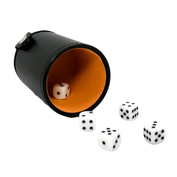 4" x 3" leather dice cup.... from ASI 34415 Alpi International LTD