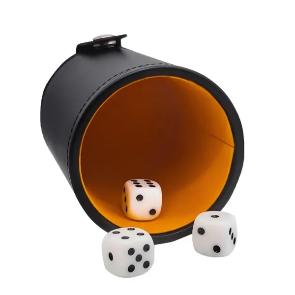 4" x 3" leather dice cup.... from ASI 34415 Alpi International LTD