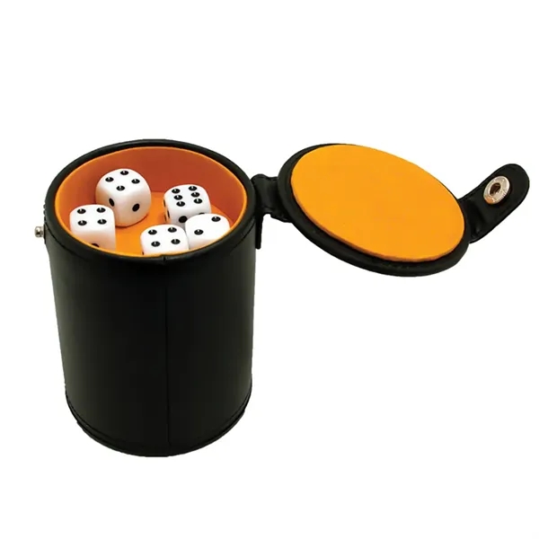 4" x 3" leather dice cup.... from ASI 34415 Alpi International LTD