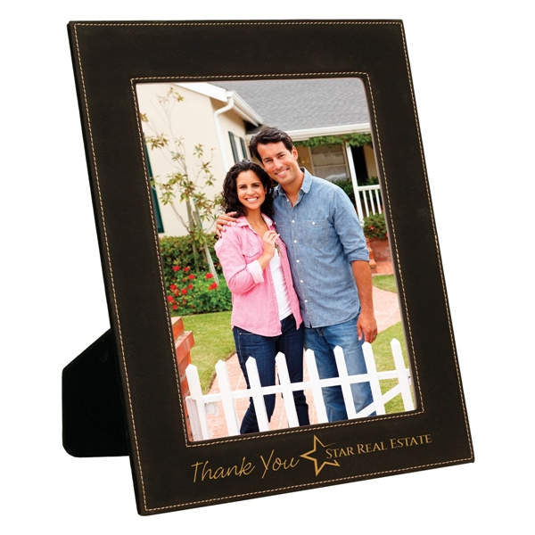 10 3/4" x 12 3/4" x 3/8" black leatherette photo frame... from ASI 74601 Calico