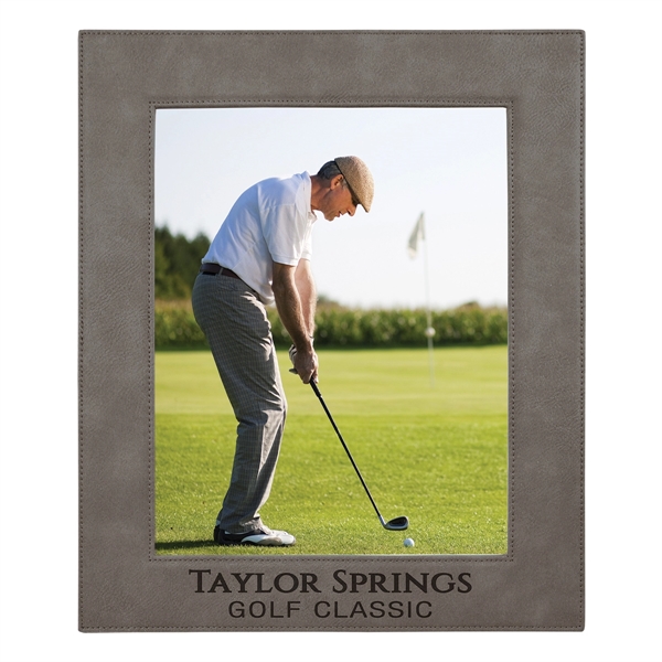 10 3/4" x 12 3/4" x 3/8" gray leatherette photo frame... from ASI 74601 Calico