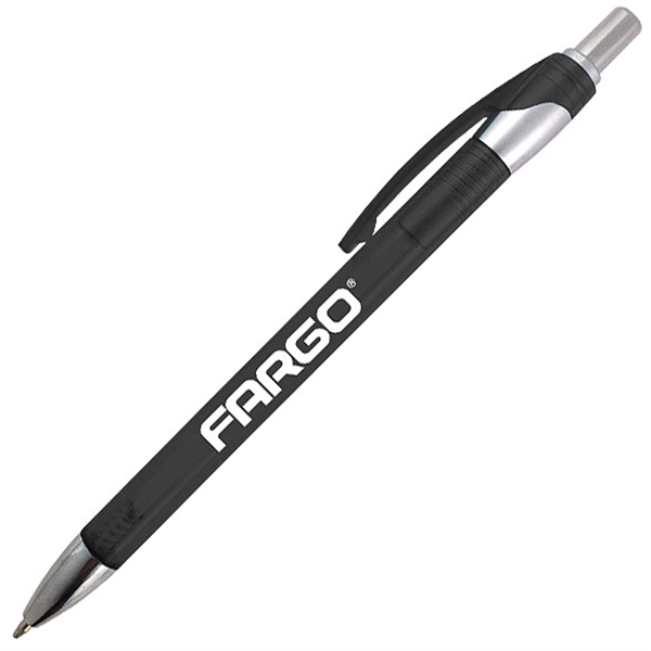 Plunger action pen with translucent colored plastic barrel, slim body and... from ASI 52387 Empire USA / Pens Line USA