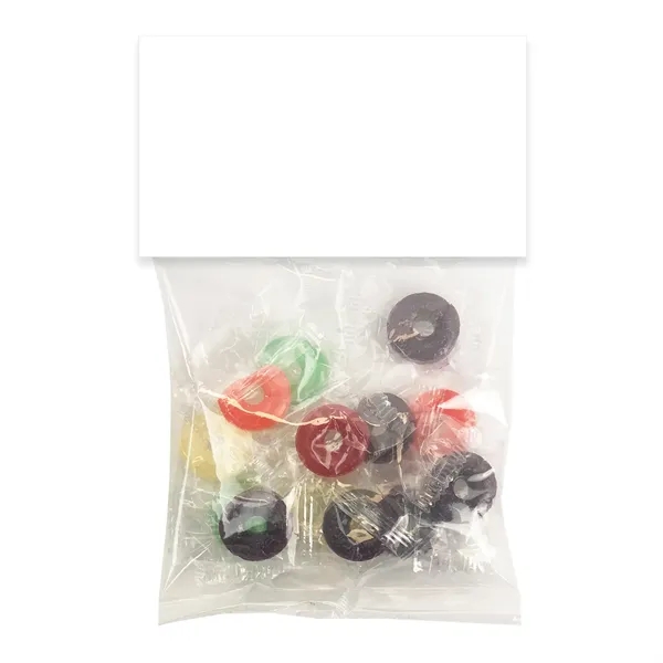 Small header pack filled with plain M&Ms®; includes a four color... from ASI 68507 The Magnet Group / The 1919 Candy Company