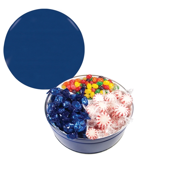 Tin filled with multiple filler options of good gift snacks and... from ASI 61125 Hit Promotional Products