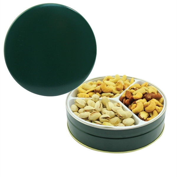Tin filled with multiple filler options of good gift snacks and... from ASI 61125 Hit Promotional Products