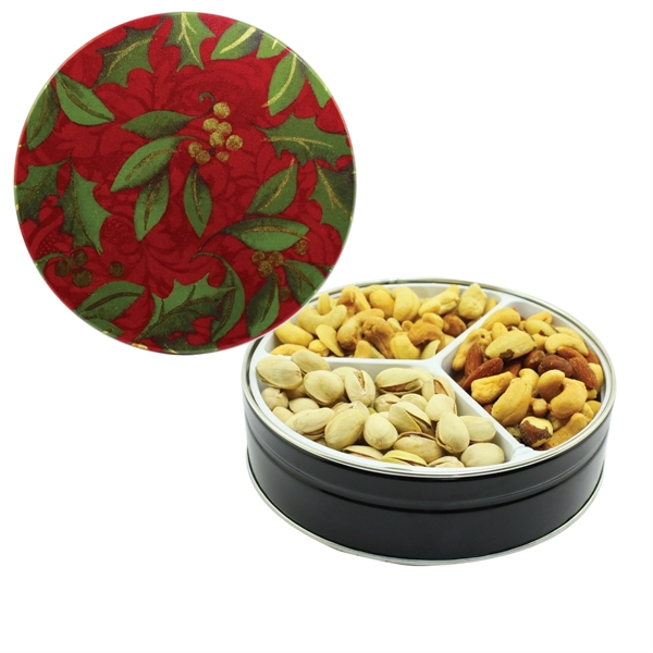 Tin filled with multiple filler options of good gift snacks and... from ASI 61125 Hit Promotional Products