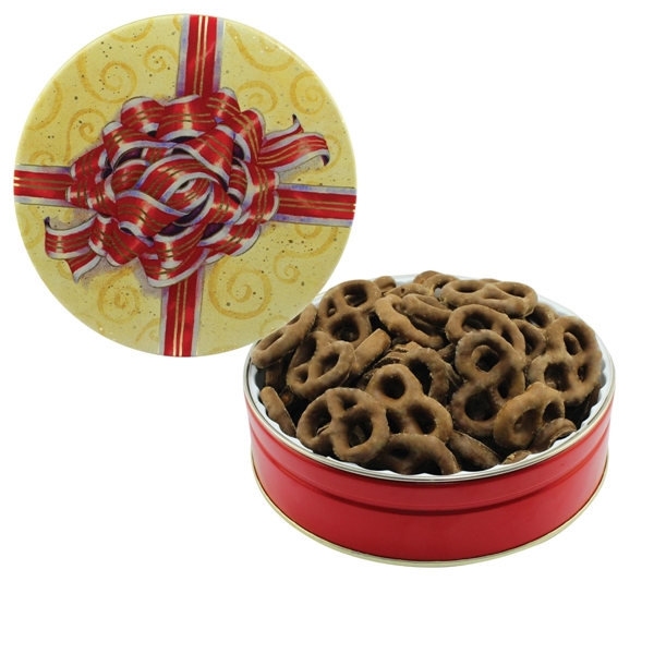 Tin filled with multiple filler options of good gift snacks and... from ASI 61125 Hit Promotional Products