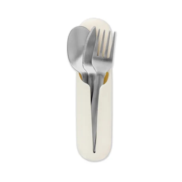 Stainless steel silverware set with fork, knife, spoon and silicone carrying... from ASI 56070 Gemline / Gemline®