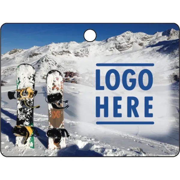 1/4" recycled wooden Christmas ornament. Snowboards... from ASI 72521 Morris Magnets / Laser Cuts