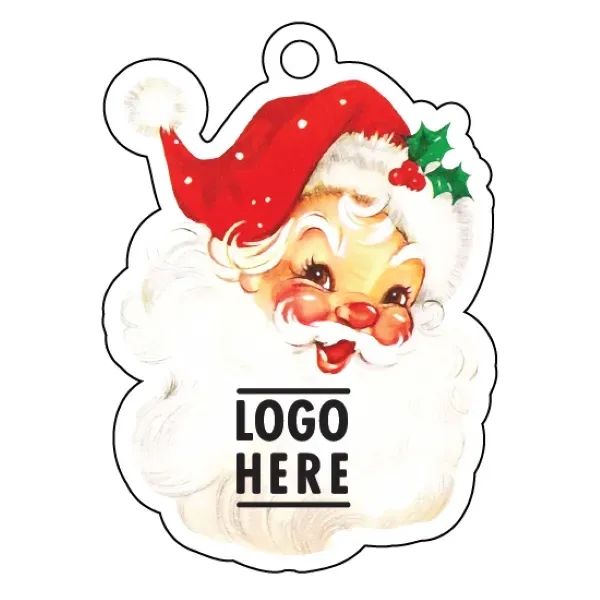 1/4" recycled wooden Christmas ornament. Santa Face... from ASI 72521 Morris Magnets / Laser Cuts