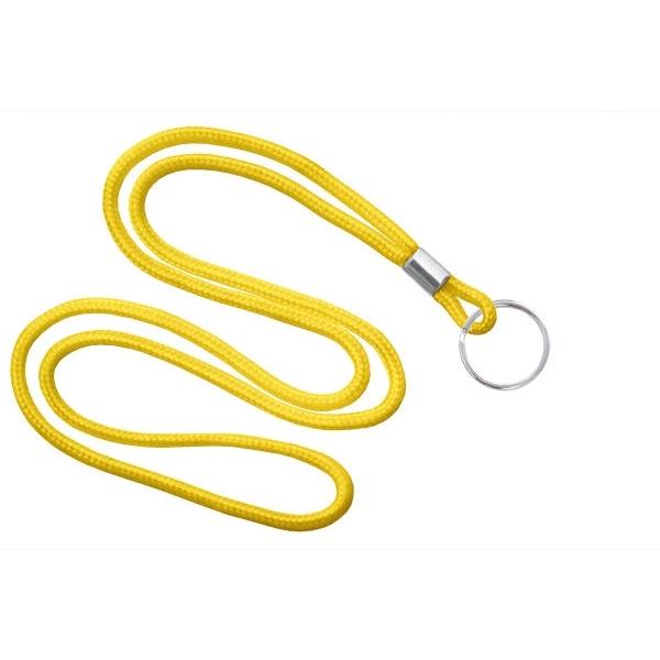 36" x 1/8" non-breakaway braided lanyard cord with split ring in... from ASI 62088 IDProductsource